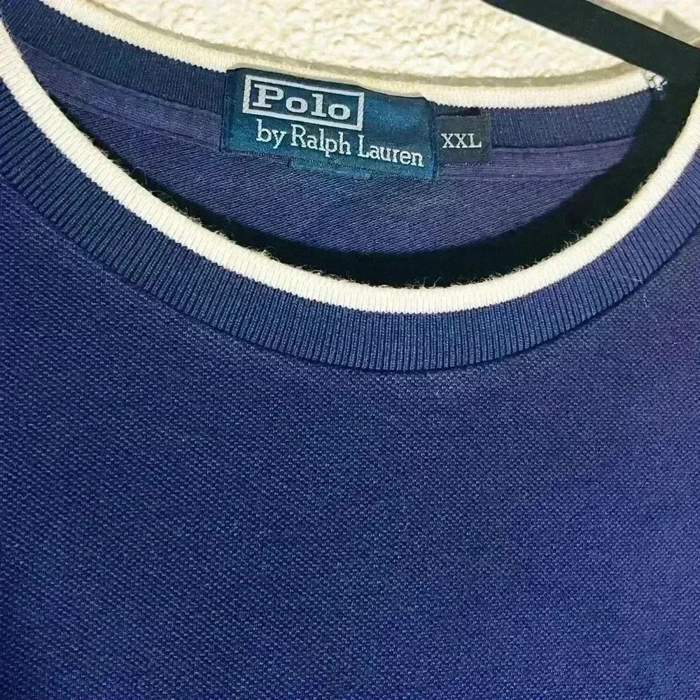 Men’s Polo Ralph Lauren Blue Crewneck Short Sleeve Shirt Size XXL 100% Cotton - Picture 4 of 4